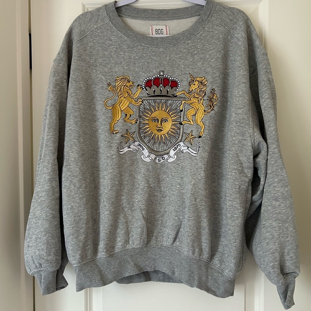 UO Hardy Crest Pullover Sweatshirt Size S-P - Picture 3 of 8
